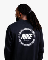 NIKE S&C MEN'S CREWNECK BLACK/WHITE